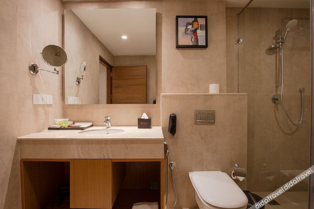 1张特大床,单间,城市景观,带小厨房的,无烟房