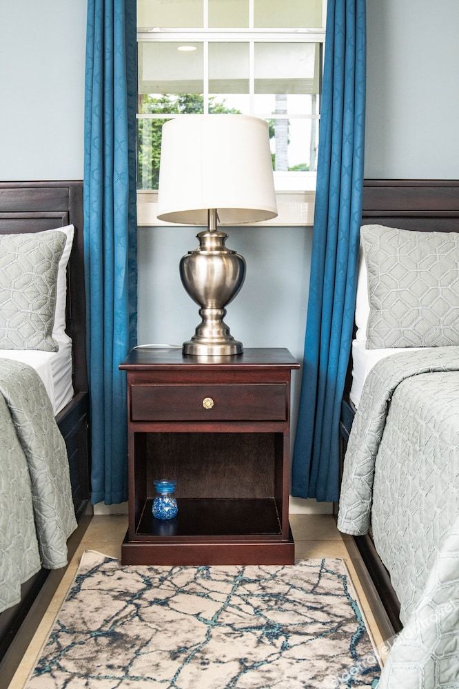 全景客房, 2 张双人床, 无烟房, 部分海景