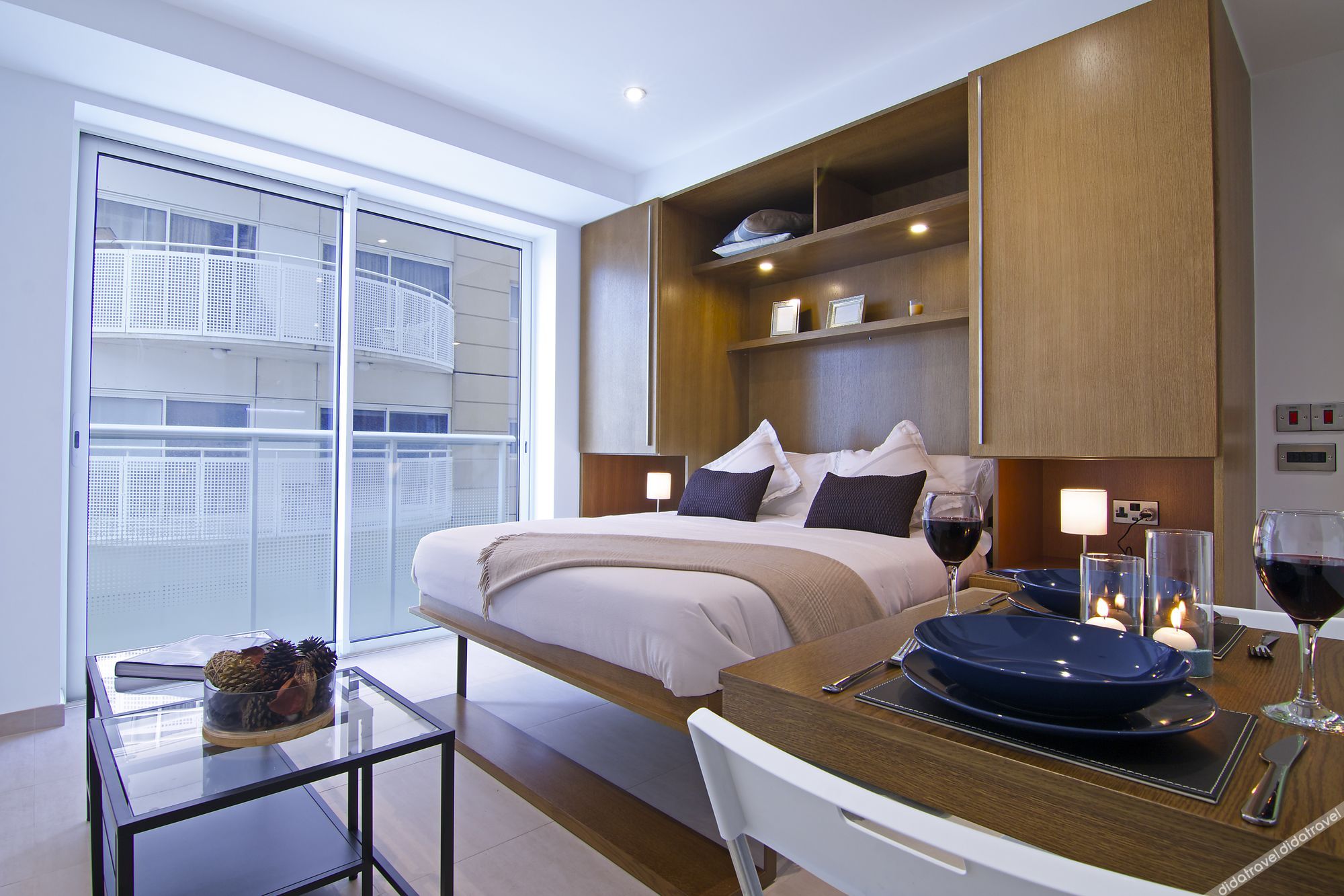 奢华开间, 1 张双人床