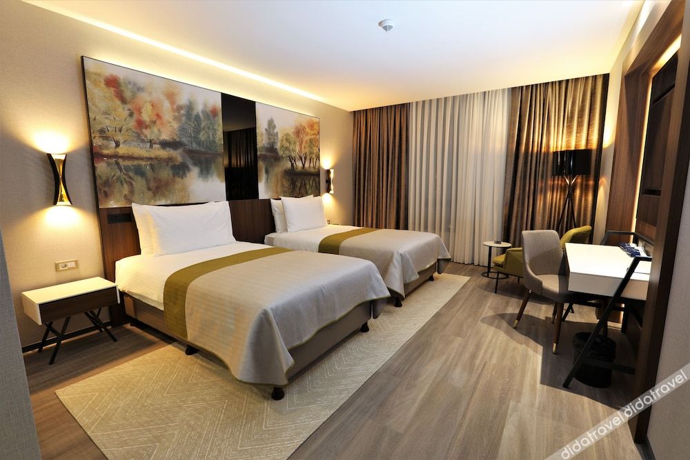 华丽双人房（1 张双人床）, 1 间卧室山景