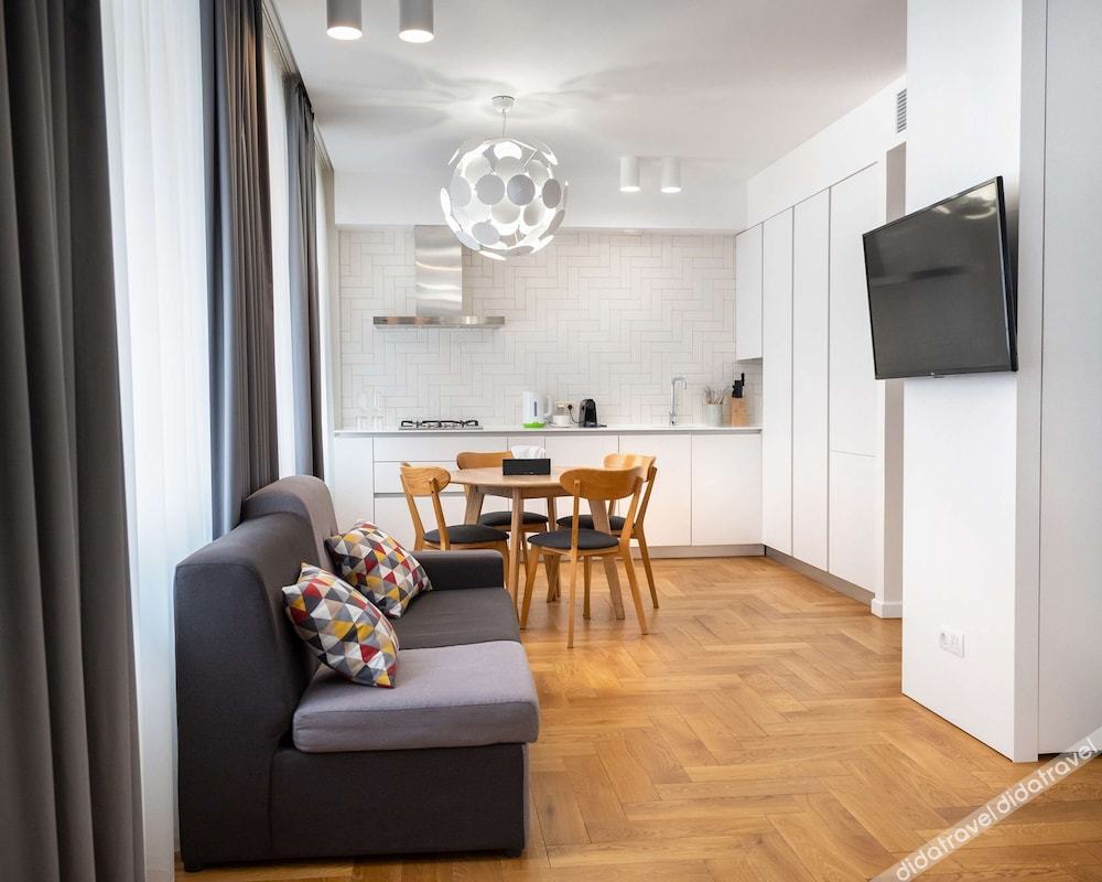 标准公寓, 1 张大床, 厨房, 城市景观