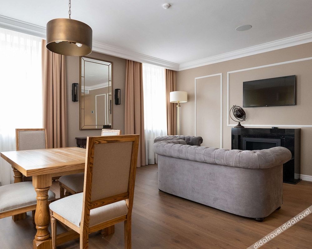 行政公寓, 1 张特大床, 厨房, 城市景观