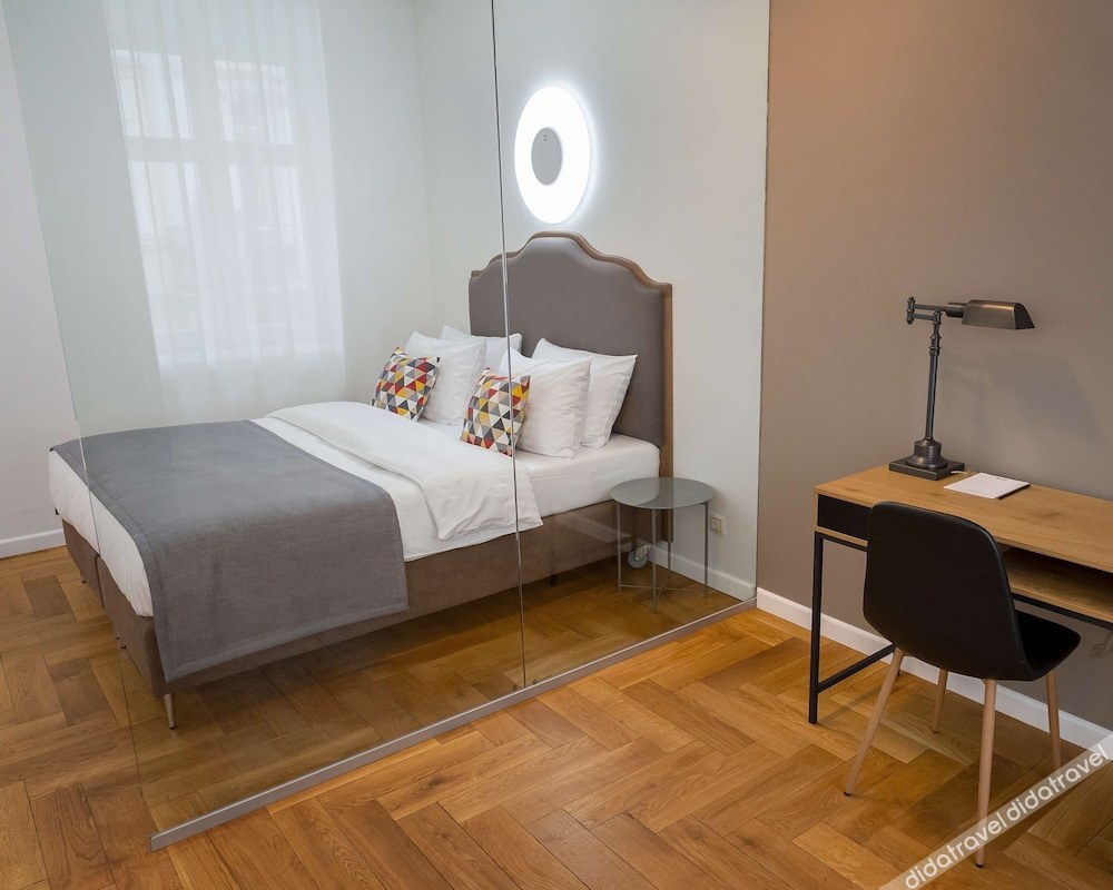 标准公寓, 1 张大床, 厨房, 城市景观