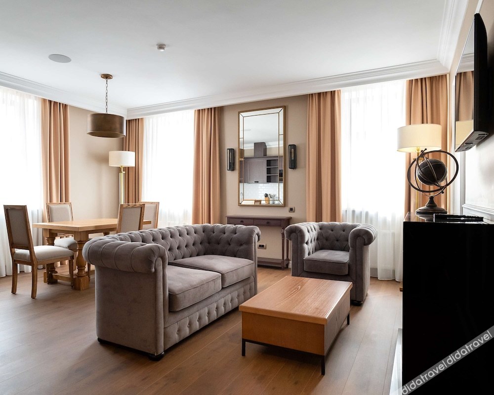 行政公寓, 1 张特大床, 厨房, 城市景观