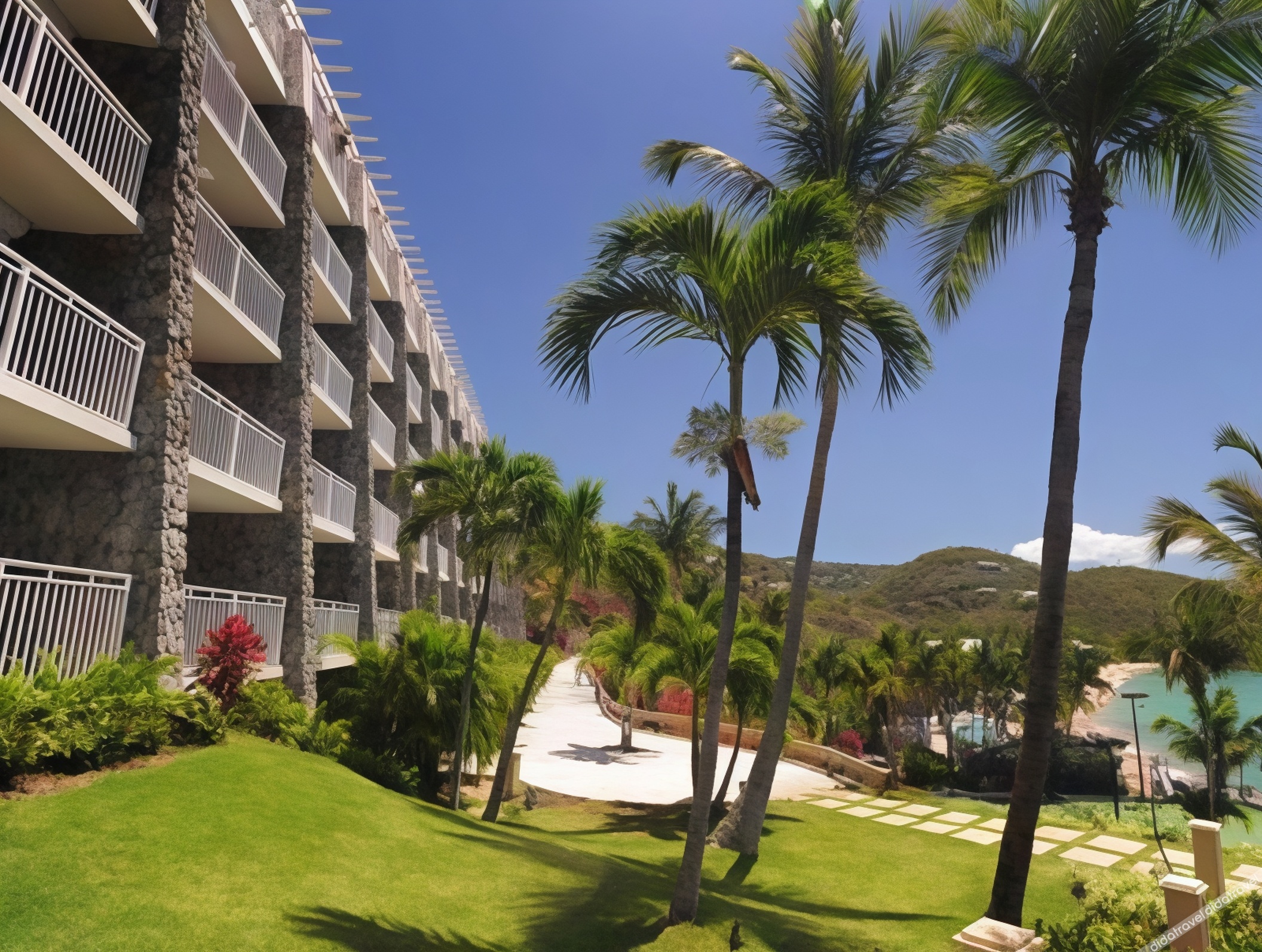 双层海景套房, 1 卧室套房, 1 张特大床, 沙发床, 阳台